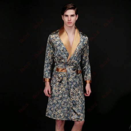 chinese robe imitation silk autumn